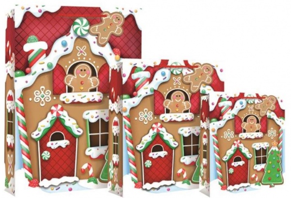 GINGERBREADBAG - GINGERBREAD HOUSE XL GIFTBAG